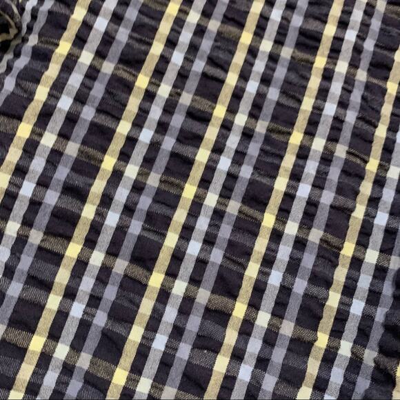 Harold’s Mens blue plaid seersucker buttondown size extra large - Picture 3 of 5